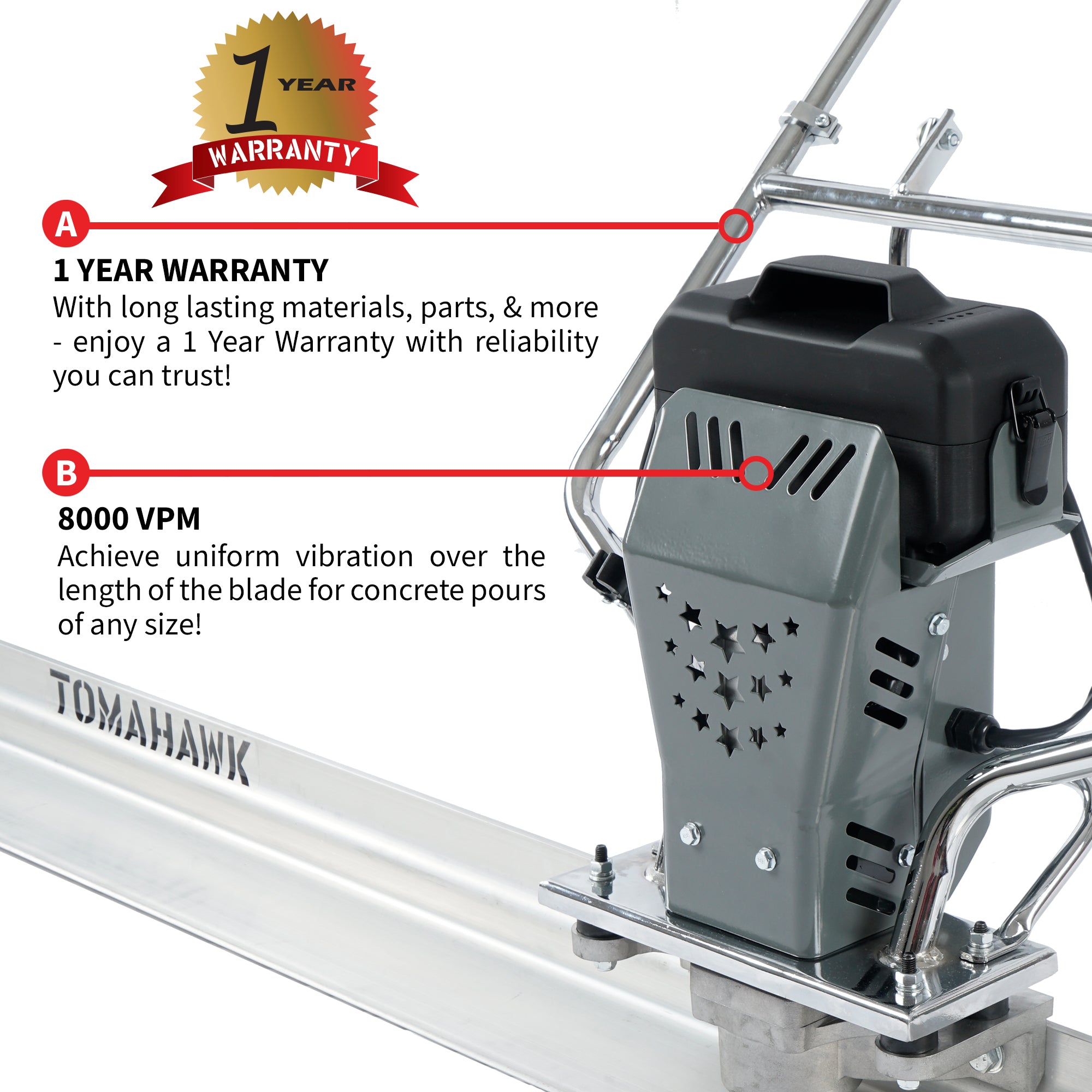 Battery Powered Vibrating Concrete Power Screed 36V/5Ah Float Finishing Tool (Choose 4ft, 6ft, 8ft, 10ft, 12ft, 14ft) Engine + 4ft Blade Battery Powered Vibrating Concrete Power Screed 36V/5Ah Float Finishing Tool (Choose 4ft, 6ft, 8ft, 10ft, 12ft, 14ft) Engine + 4ft Blade