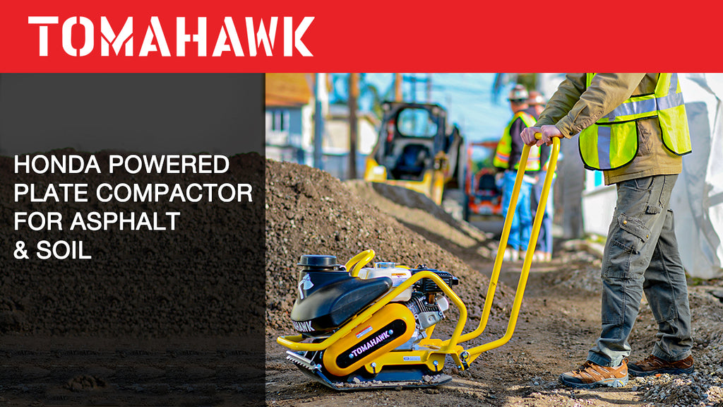 5.5 HP Honda Vibratory Plate Compactor for Asphalt Aggregate Soil Comp ...