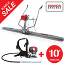 Honda Concrete Finishing Bundle with Magnesium Screed Blade Float and Honda Vibrator with 10" Whip