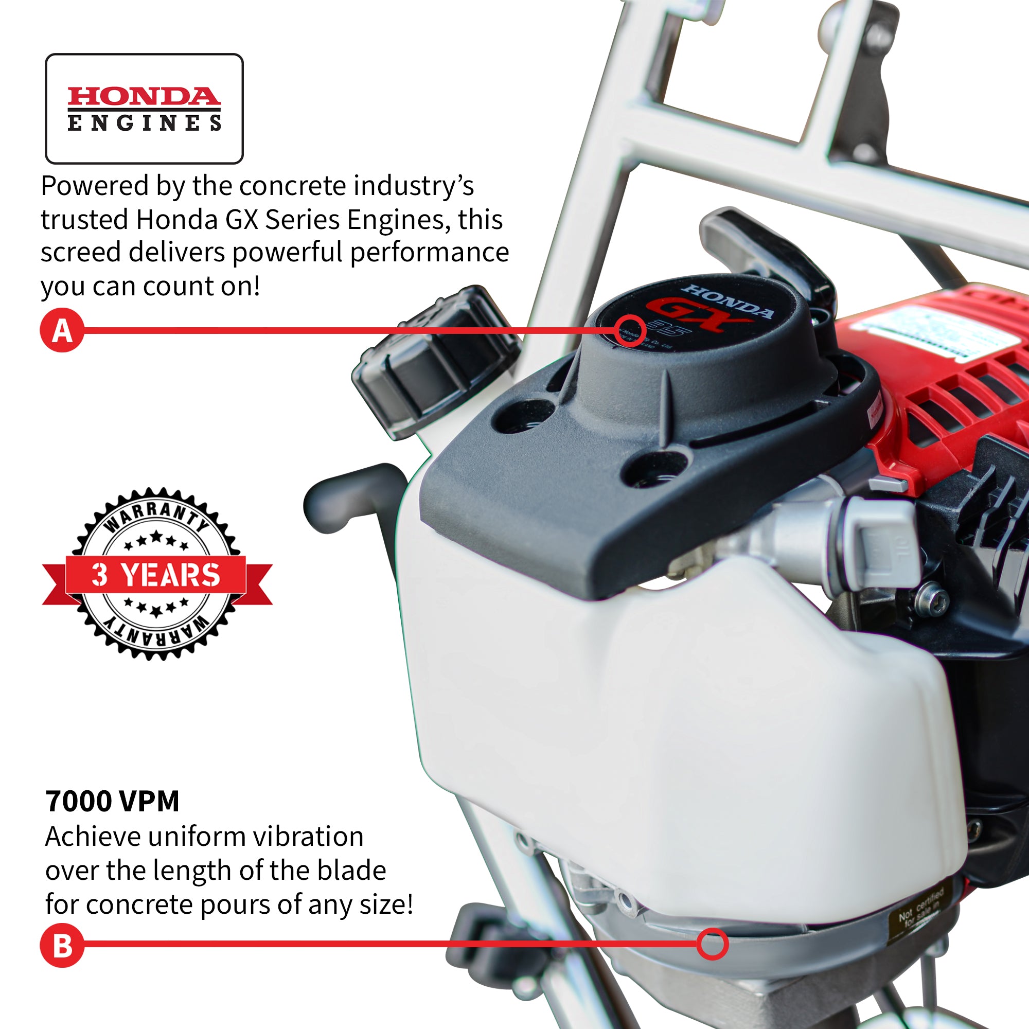 Tomahawk PRO Series Honda Concrete Power Screed Three Magnesium Blade Bundle (Choose 3 Boards)
