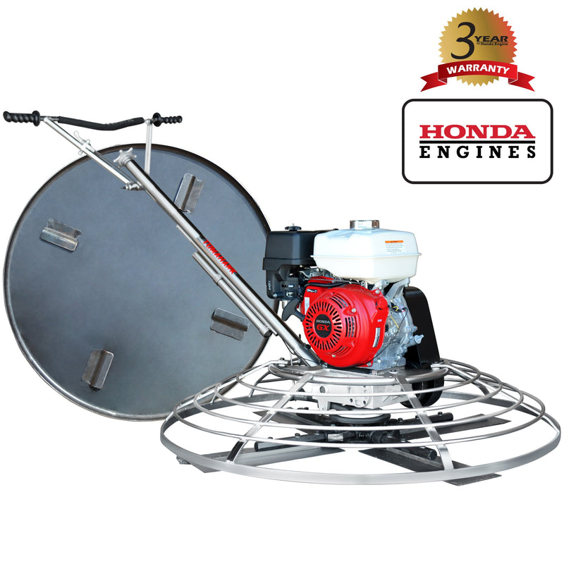 46" Concrete Power Trowel 10HP Honda Combo Blades and Float Pan Cement Finishing Tool
