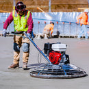 46" Concrete Power Trowel 10HP Honda Combo Blades and Float Pan Cement Finishing Tool