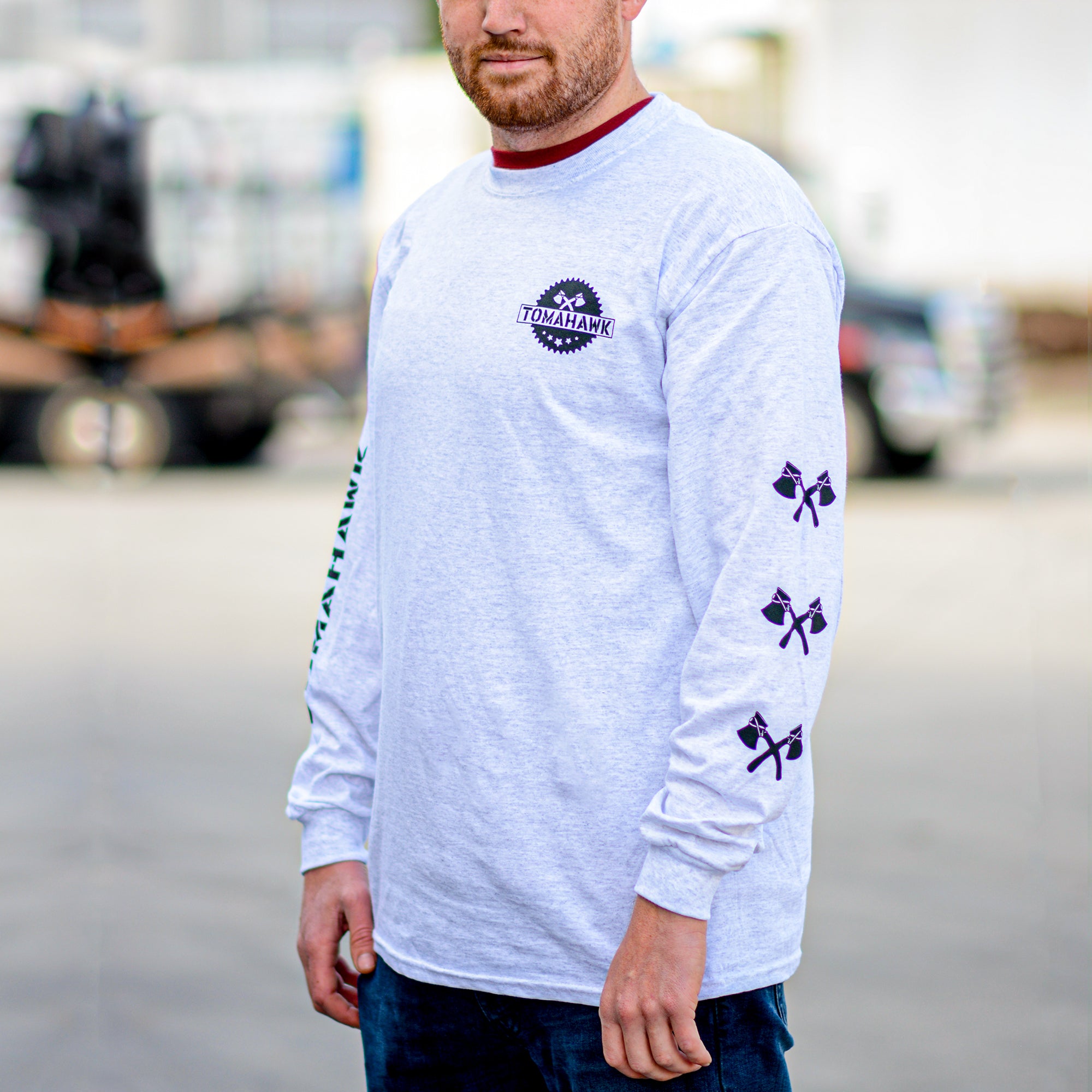 Ash Grey Heavy Cotton 5.3 oz. Long-Sleeve T-Shirt (Add Shirt Size to Order Instructions)