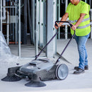 Commercial 38" Push Sweeper with Triple Power Brooms