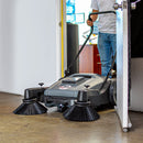 Commercial 38" Push Sweeper with Triple Power Brooms