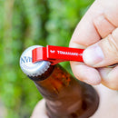 Tomahawk Engraved Aluminum Keychain Bottle Opener Red