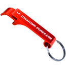 Tomahawk Engraved Aluminum Keychain Bottle Opener Red