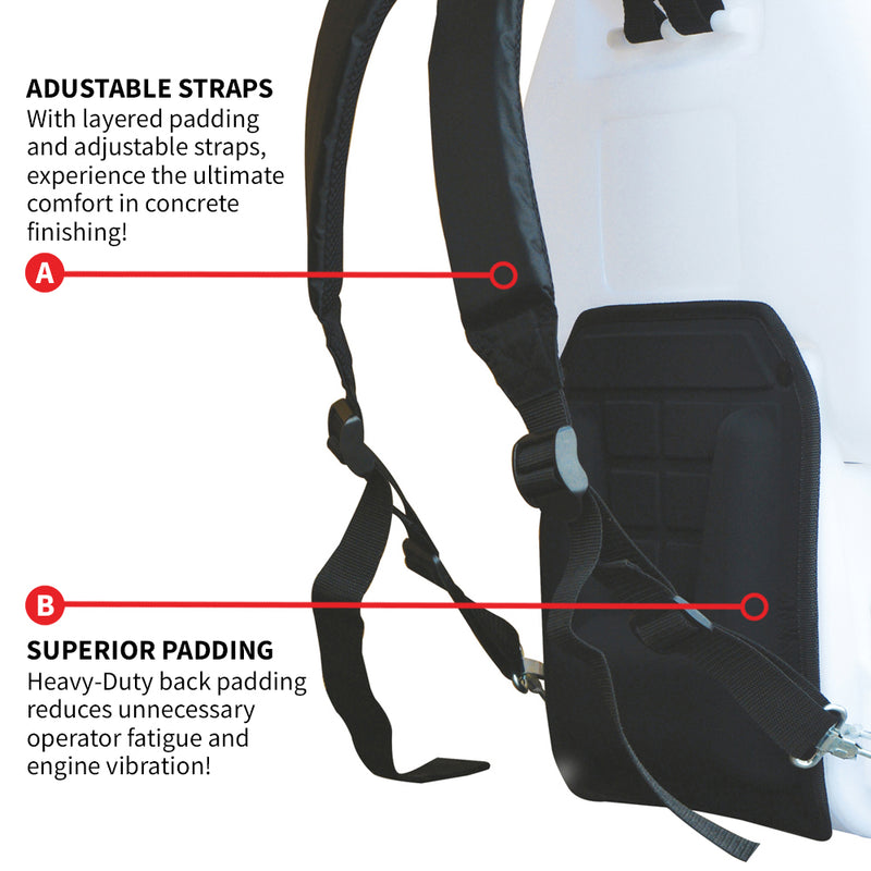 6.5 Gallon Backpack Concrete Sprayer .5 GPM Gas Finishing Tool for Cement Sealant Curing Stain