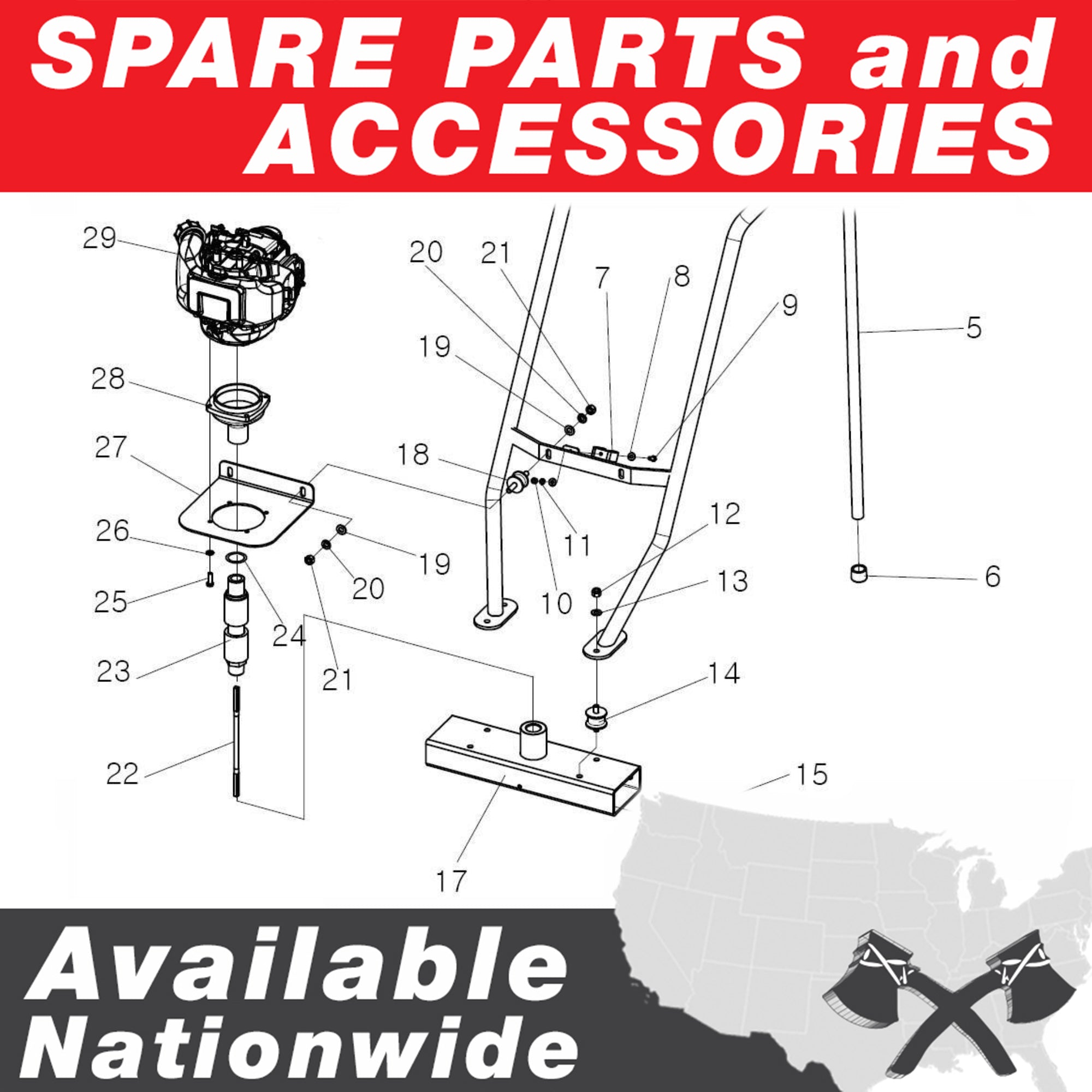 Air Filter Spare Part for Tomahawk 37cc 4-Stroke Engine