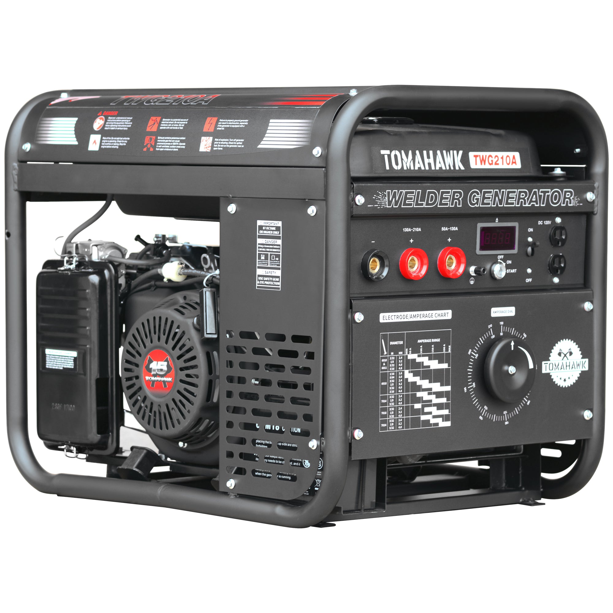 Factory Reconditioned 15 HP Gas Powered Portable 2,000 Watt Generator with 210 Amp Welder